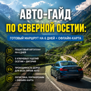 АВТО-ГАЙД ПО СЕВЕРНОЙ ОСЕТИИ: Готовый маршрут на 6 дней + Офлайн-карта